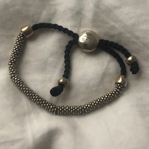 Links of London Sterling Silver & Black Bracelet